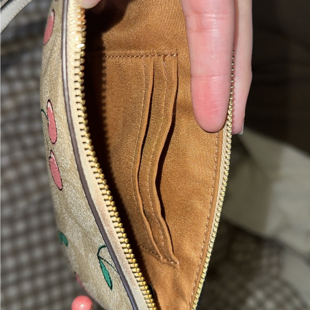 Coach Wristlet with Pink Cherries - Picture 3 of 4